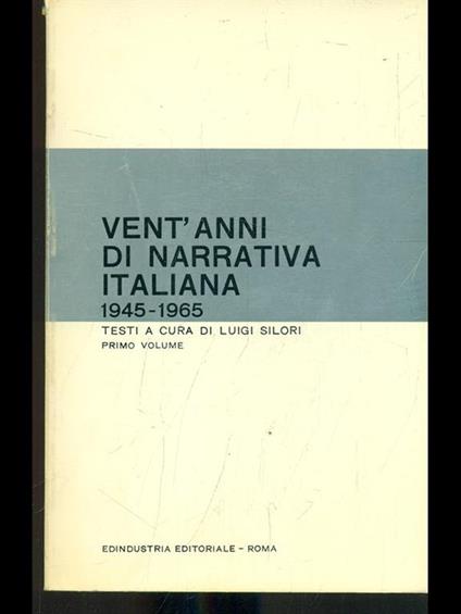 Vent'anni di narrativa italiana Vol. 1 - Luigi Silori - copertina