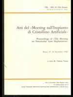 Atti del Meeting sull'impianto di cristallino artificiale