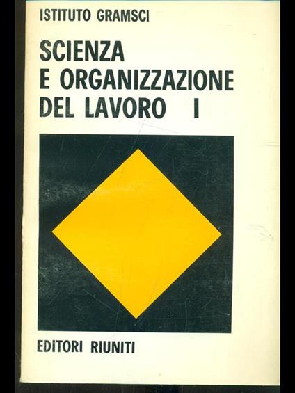 Scienza e organizzazione del lavoro I - copertina