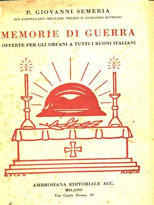 Memorie di guerra - P. Giovanni Semeria - copertina