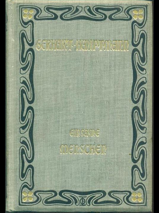 Einsame Menshen - Gerhart Hauptmann - copertina