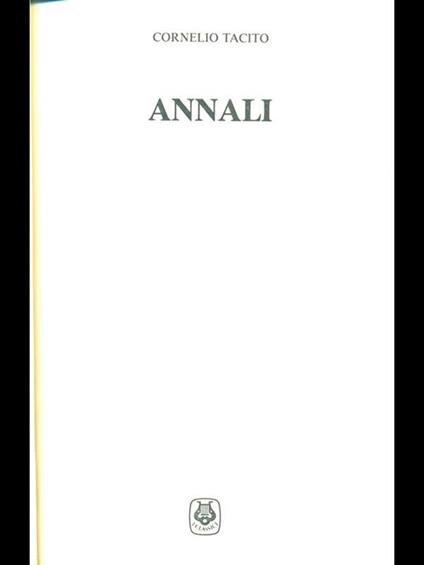 Annali - P. Cornelio Tacito - copertina