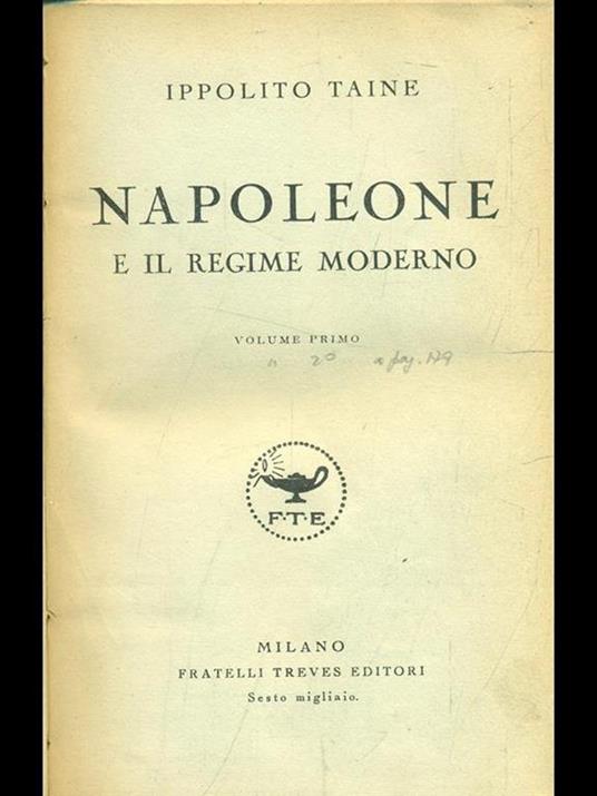Napoleone e il regime moderno vol.1 - Hippolyte Taine - copertina