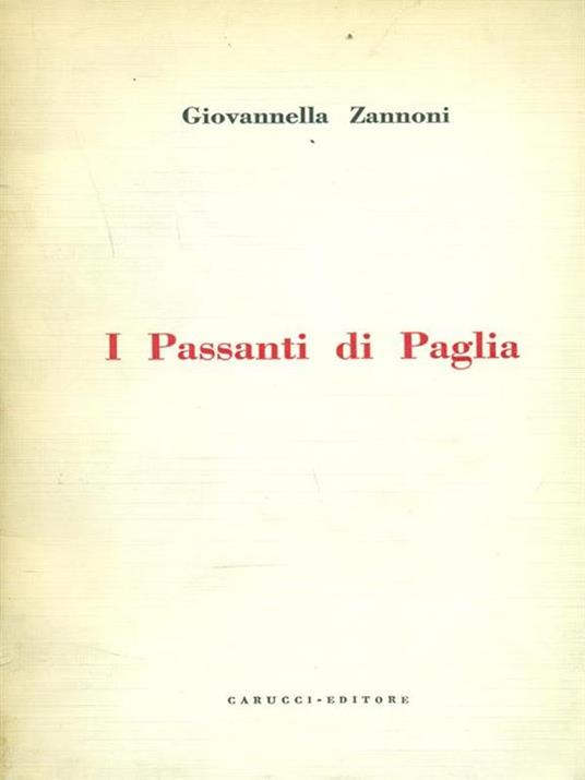 I passanti di paglia - copertina