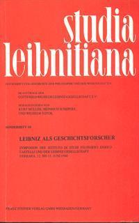 Studia Leibnitiana. Sonderheft 10. 1982 - 2