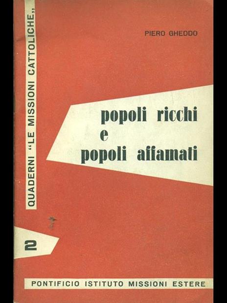 Popoli ricchi e popoli affamati - Piero Gheddo - copertina