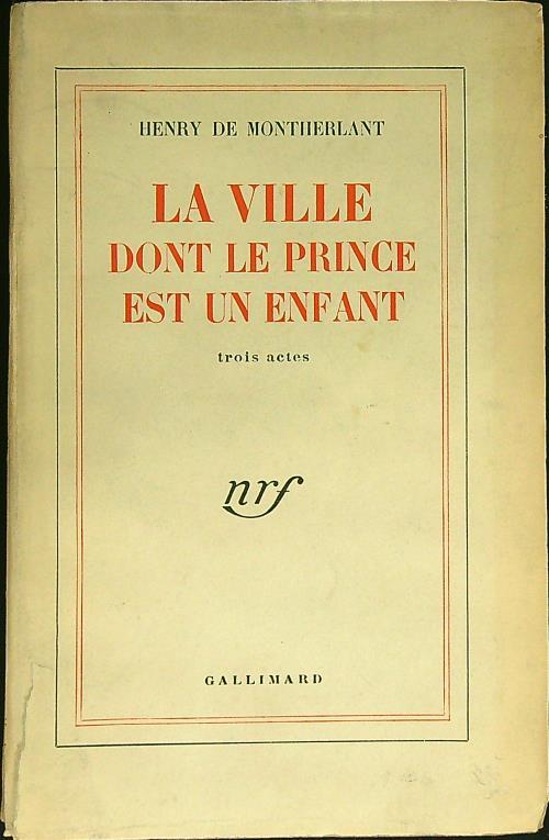 La ville dont le prince est un enfant
