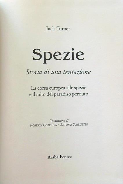 Spezie storia di una tentazione - Jack Turner - copertina