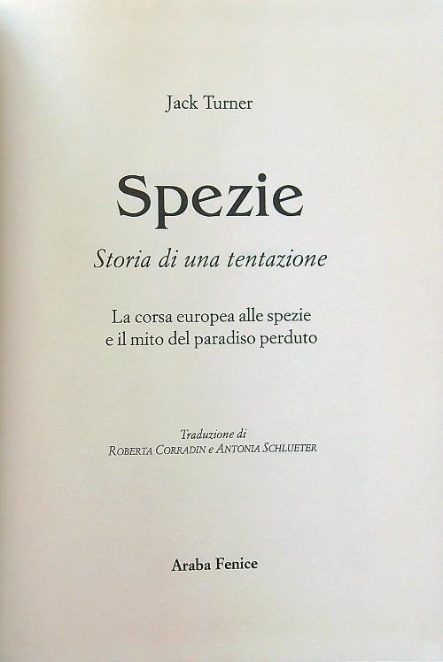 Spezie storia di una tentazione - Jack Turner - copertina