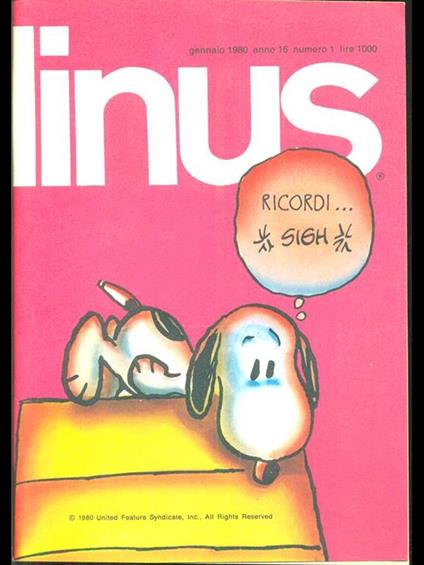 Linus gennaio 1980 anno 16/ numero1 - copertina