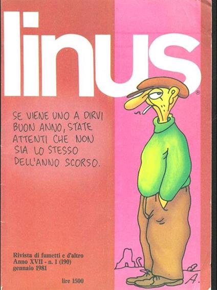 Linus gennaio 1981 n 1 /anno XVII - copertina