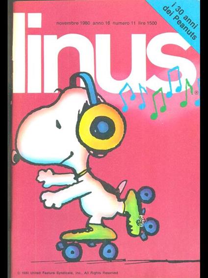 Linus novembre 1980 anno 16 /numero 11 - copertina