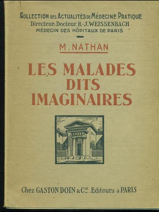 Les malades dits imaginaires - M. Nathan - copertina