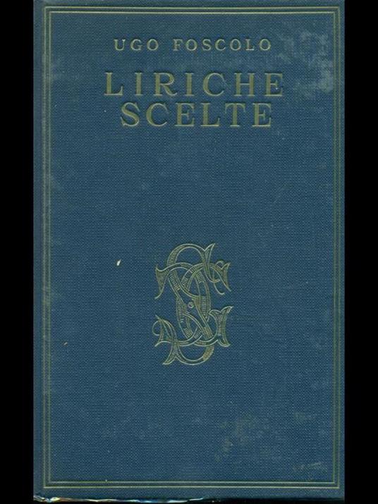 Liriche scelte - Ugo Foscolo - copertina