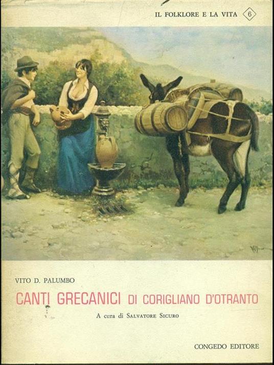 Canti grecanici di Corigliano d'Otranto - Vito Domenico Palumbo - copertina