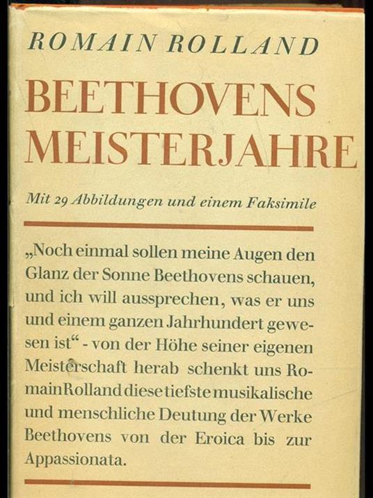 Beethovens meisterjahre - Romain Rolland - copertina
