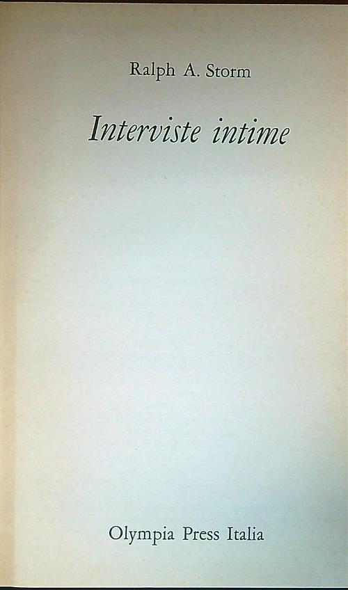 Interviste intime