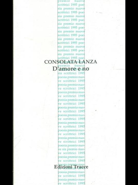 D'amore e no - Consolata Lanza - copertina