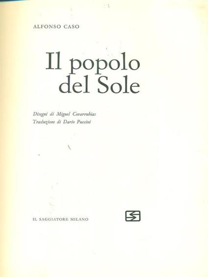 Il popolo del Sole - Alfonso Caso - copertina