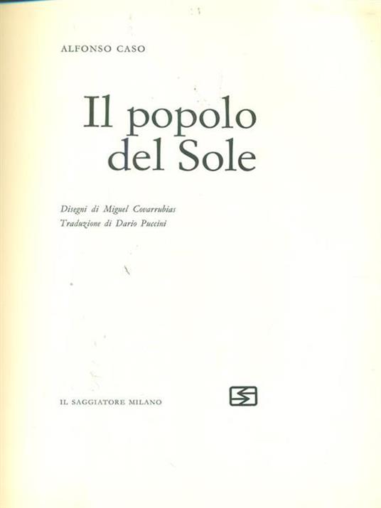 Il popolo del Sole - Alfonso Caso - copertina