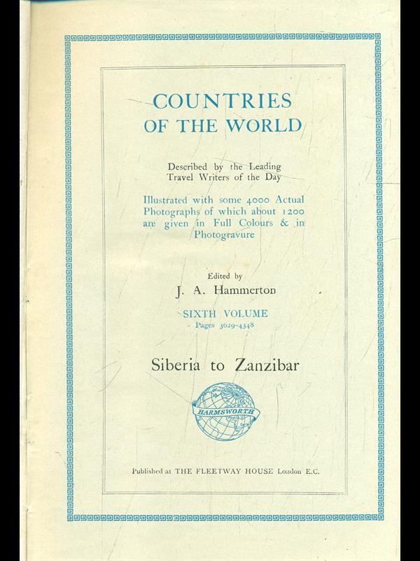 Countries of the world Vol. 6: Siberia to Zanzibar