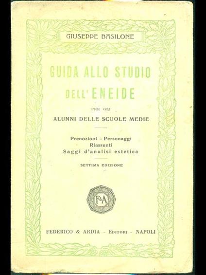 Guida allo studio dell'Eneide - Giuseppe Basilone - copertina