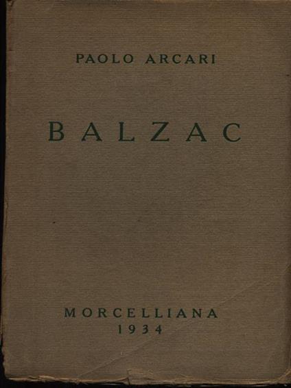 Balzac - Paolo Arcari - copertina