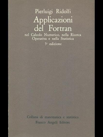 Applicazioni del Fortran - Pierluigi Ridolfi - copertina