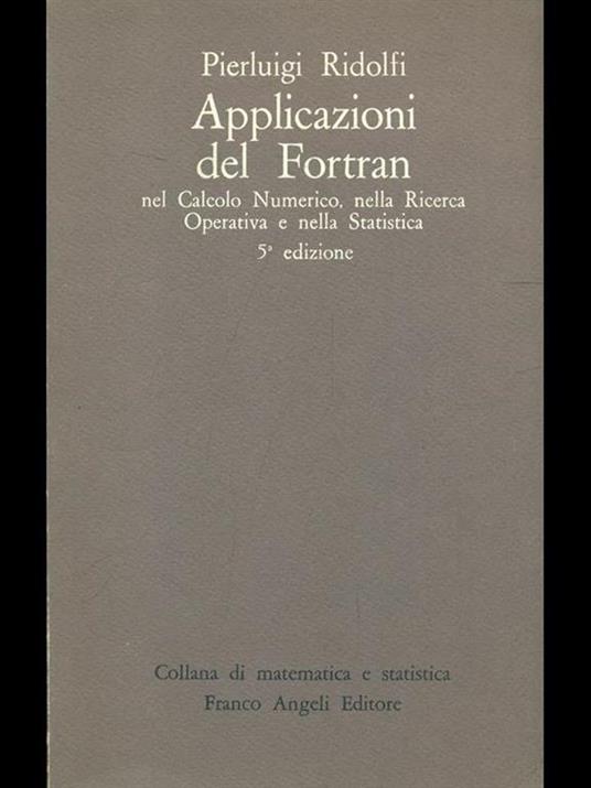 Applicazioni del Fortran - Pierluigi Ridolfi - copertina