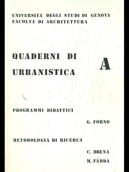 Quaderni di urbanistica A - copertina