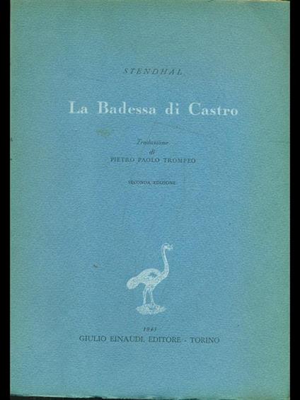 La Badessa di Castro - Stendhal - copertina