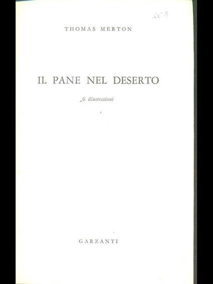 Il pane nel deserto - Thomas Merton - copertina