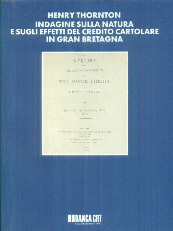 Indagine sulla natura e sugli effetti del credito cartolare in Gran Bretagna