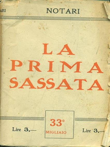 La prima sassata - Notari - copertina