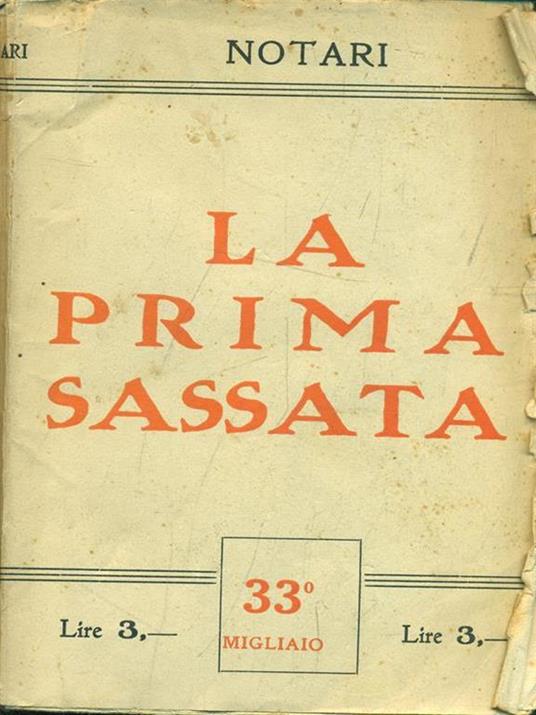 La prima sassata - Notari - copertina