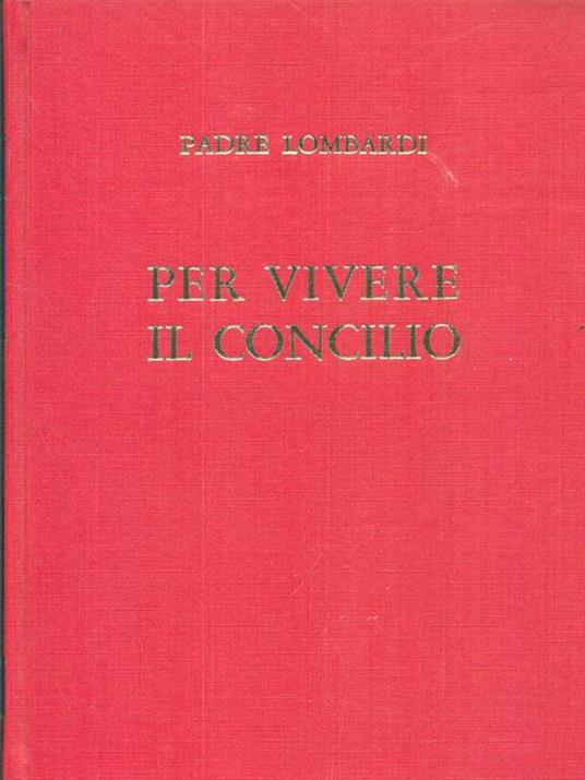 Per vivere il concilio - Riccardo Lombardi - copertina