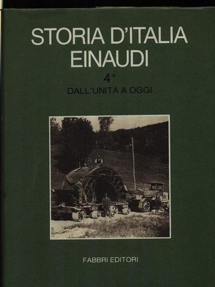 Storia d'Italia Einaudi vol.4-Dall'Unità a oggi - copertina