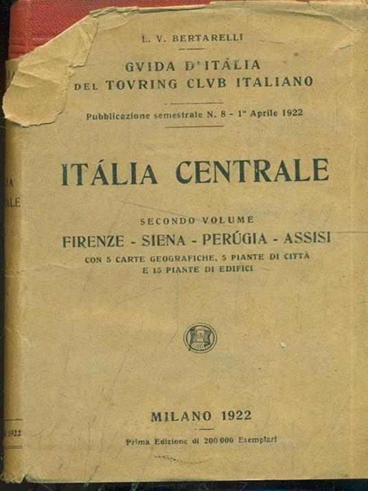 Italia centrale Vol. 2 - Luigi V. Bertarelli - copertina