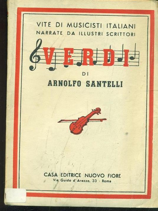 Verdi - Arnolfo Santelli - copertina