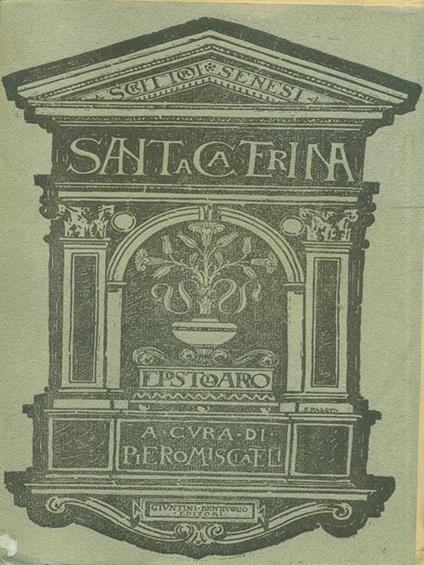 Epistolario Vol. 1 - Caterina da Siena (santa) - copertina