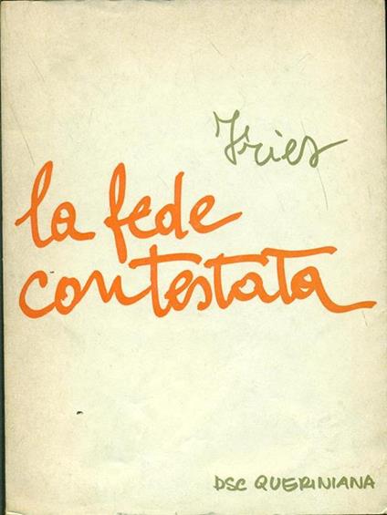 La fede contestata - copertina