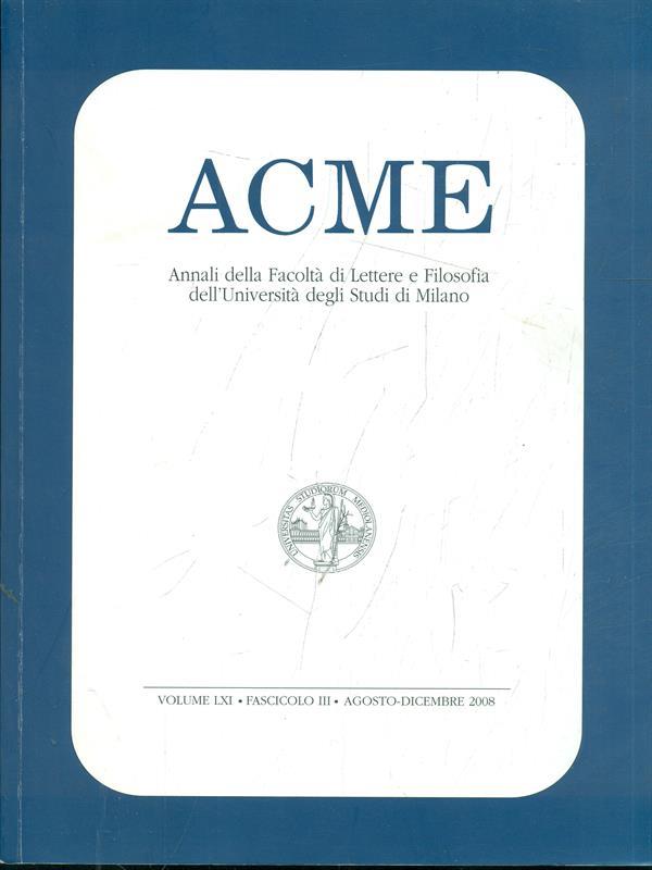 Acme agosto dicembre 2008