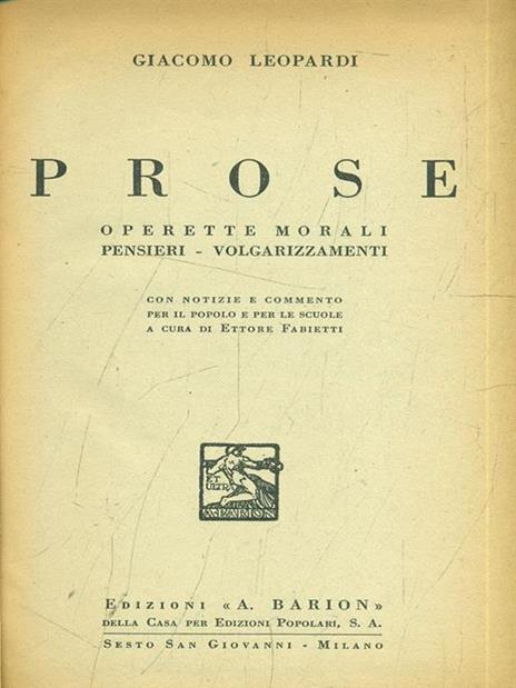 Prose - Giacomo Leopardi - 9