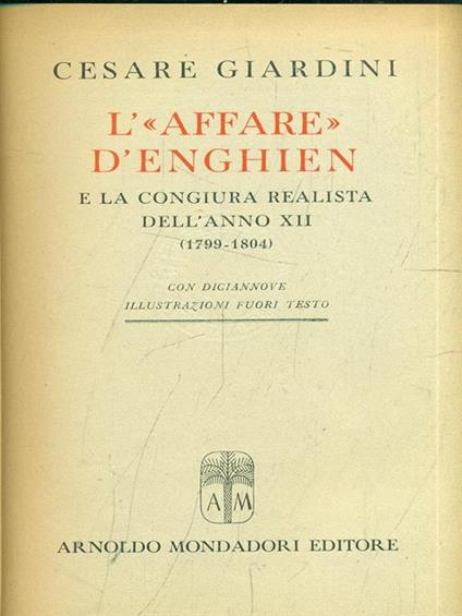 L' affare D'Enghien - Cesare Giardini - copertina