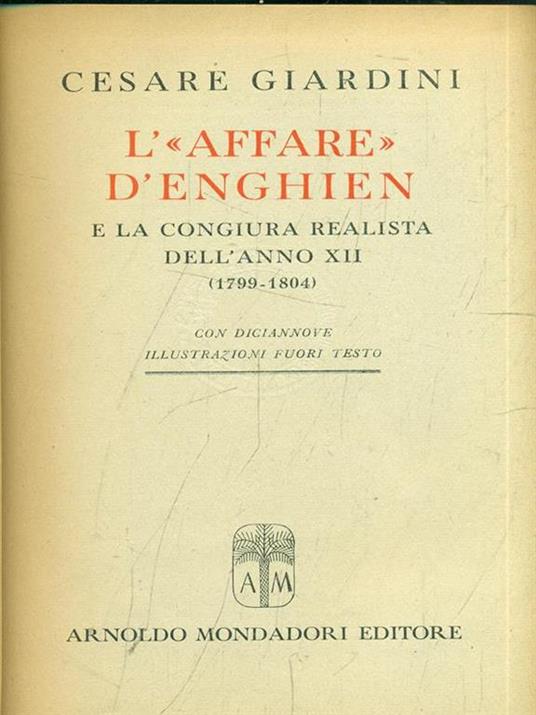 L' affare D'Enghien - Cesare Giardini - copertina