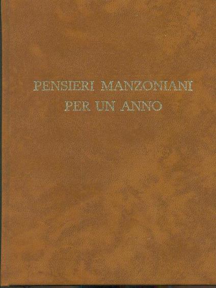 Pensieri manzoniani per un anno - copertina