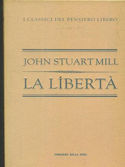 La libertà - John Stuart Mill - copertina