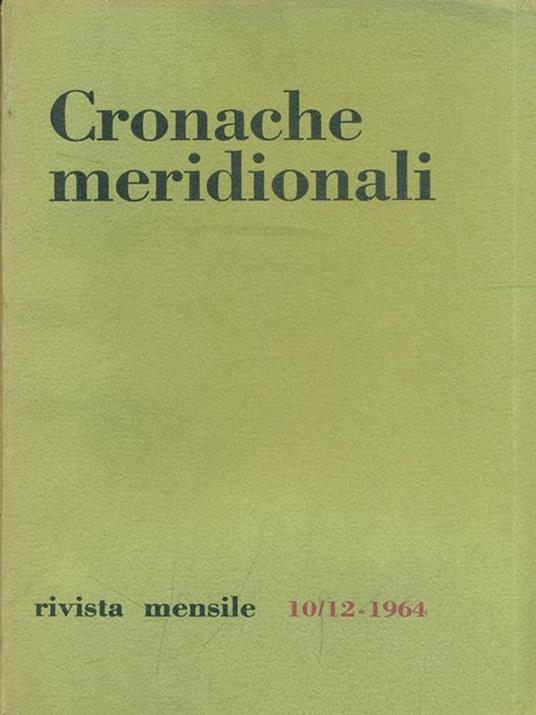 Cronache meridionali n. 10-12/1964 - copertina