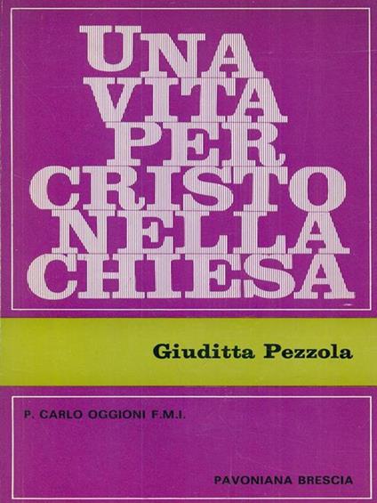 Una vita per Cristo nella Chiesa - copertina