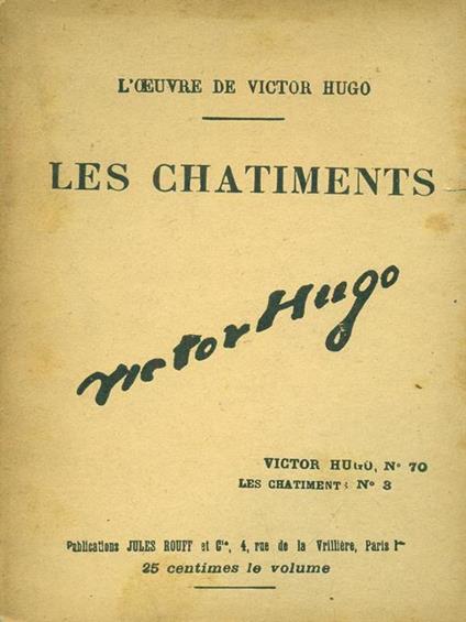 Les Chatiments - Victor Hugo - copertina